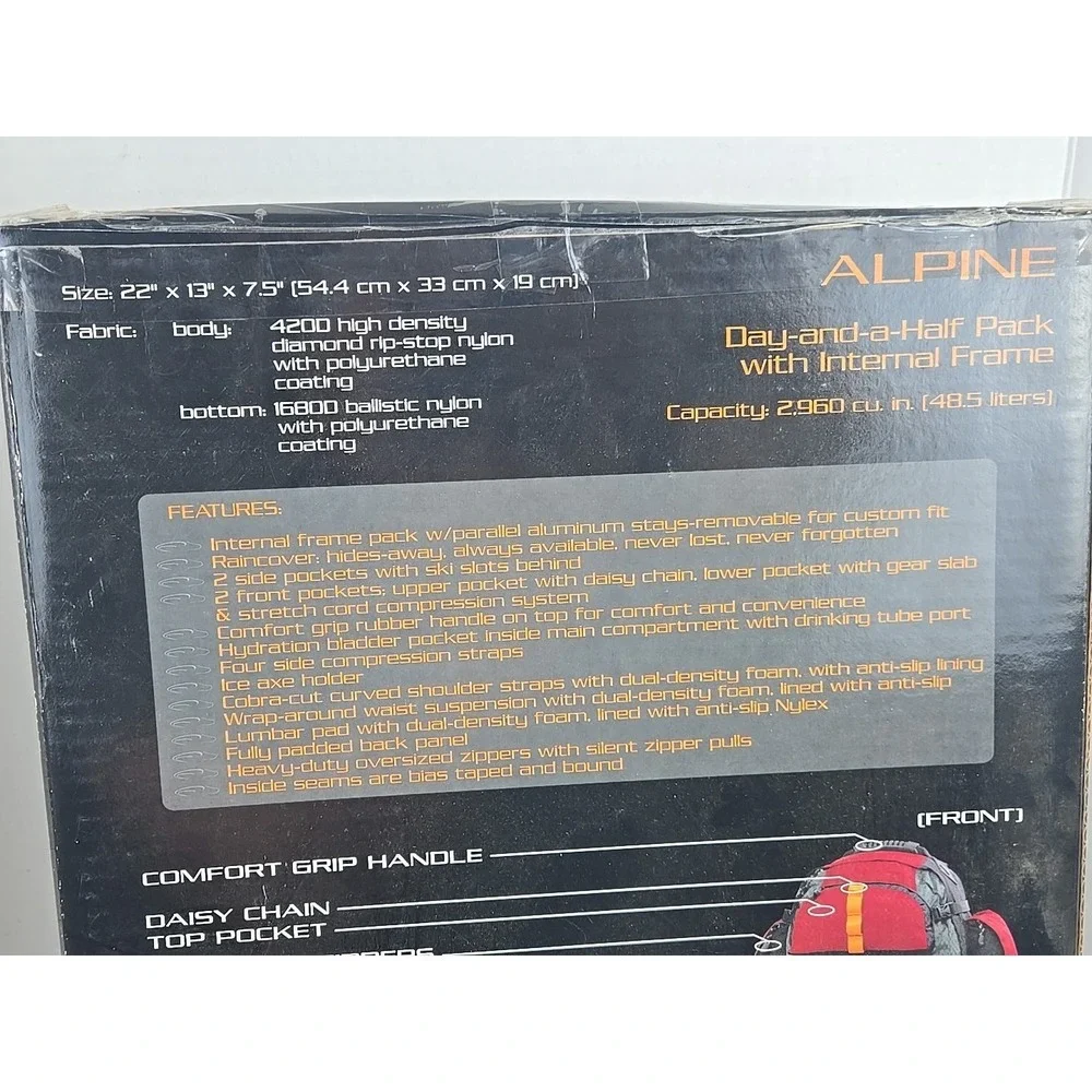 Black Sheep ALPINE Day-and-a-Half Pack Backpack w Frame 48.5L TONS OF FEATURES!